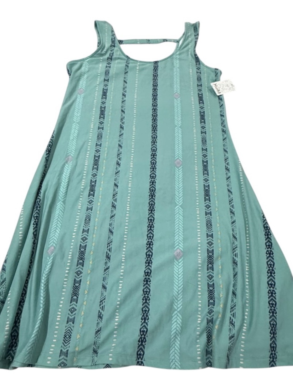 Mudd Teal Tribal Stripe Sleeveless Tank Summer Dress Women’s S